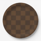 Warm Timeless Rich Brown and Dark Brown Earthy  Pappteller (Vorderseite)