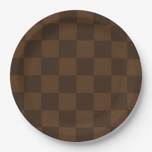Warm Timeless Rich Brown and Dark Brown Earthy Pappteller (Vorderseite)