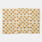 Warm toned embossed geometric diamond pattern geschirrtuch (Horizontal)