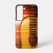 Warm Toned Gitarre | Fall für künstlerische Musik Samsung Galaxy Hülle (Rückseite)