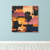 Warm Tones Abstract Geometric Expressionism Wall D Leinwanddruck (Insitu (Holzboden))
