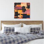 Warm Tones Abstract Geometric Expressionism Wall D Leinwanddruck (Insitu (Schlafzimmer))