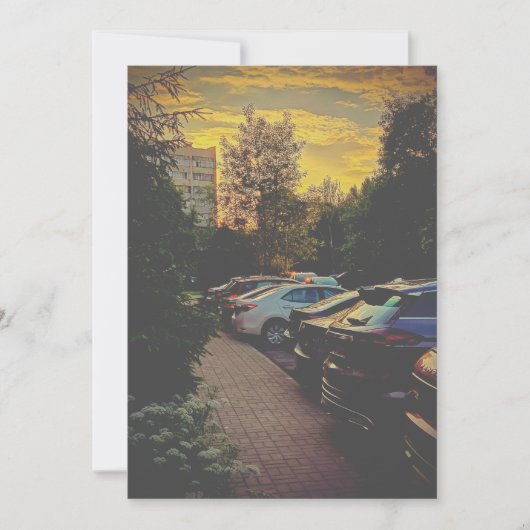 Warm Twilight Cityscape Einladung - individuell ei (Vorderseite)