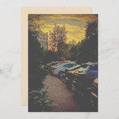 Warm Twilight Cityscape Einladung - individuell ei (Vorne/Hinten)