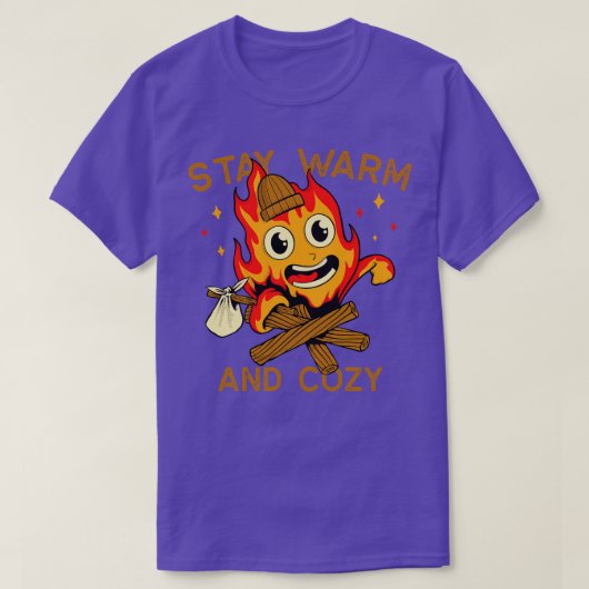 Warm und gemütlich bleibe T-Shirt (Design vorne)