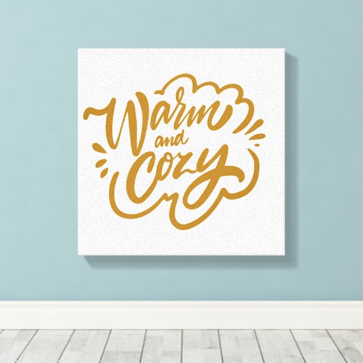 Warm und gemütlich leinwanddruck (Insitu (Holzboden))