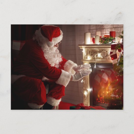 Warm und gemütlich— Weihnachts-Postkarte Postkarte (Vorderseite)