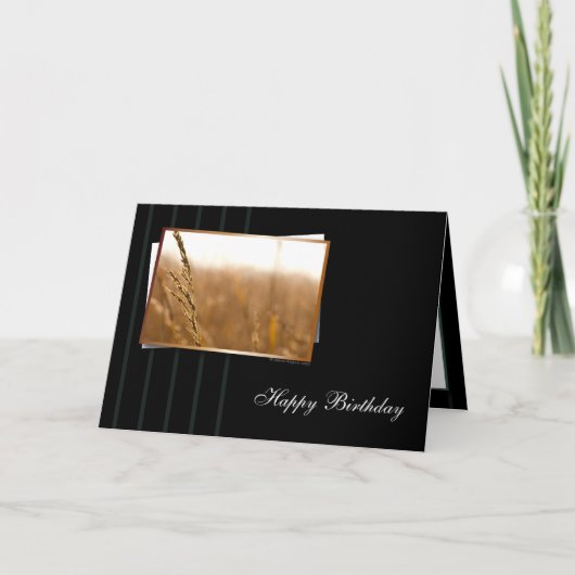 Warm und klassisch Geburtstag Karte (Vorderseite)