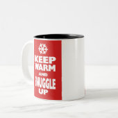 Warm und Schnüren behalten Zweifarbige Tasse (Vorderseite Links)