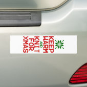 Warm und Strick für Weihnachten behalten Autoaufkleber (Auf Auto)