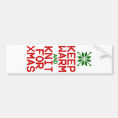 Warm und Strick für Weihnachten behalten Autoaufkleber (Vorne)