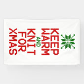 Warm und Strick für Weihnachten behalten Banner (Horizontal)