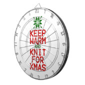 Warm und Strick für Weihnachten behalten Dartscheibe (Vorderseite rechts)