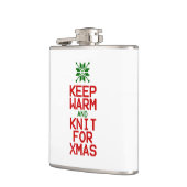 Warm und Strick für Weihnachten behalten Flachmann (Links)