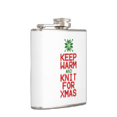 Warm und Strick für Weihnachten behalten Flachmann (Rechts)