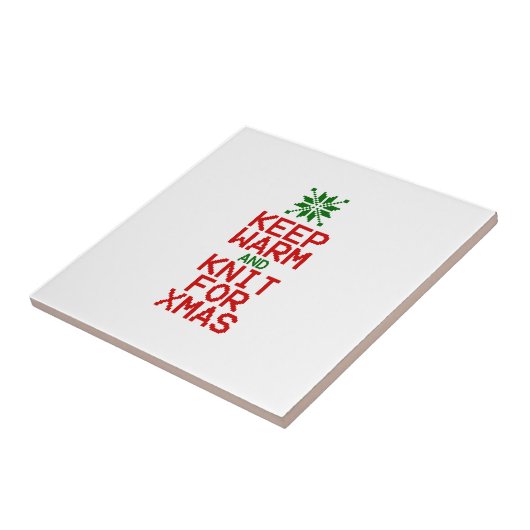 Warm und Strick für Weihnachten behalten Fliese (Seite)