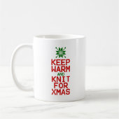 Warm und Strick für Weihnachten behalten Kaffeetasse (Links)