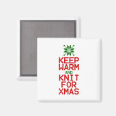 Warm und Strick für Weihnachten behalten Magnet (Vorderseite/Rückseite)