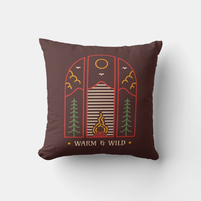 Warm und Wild Kissen (Vorderseite)