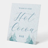 Warm Up Here Hot Cocoa Bar Wonderland Quinceanera Sockelschild (Vorderseite)