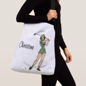 Warm Up zum Golfen Persönliche Lady Golfer Tragetaschen Mit Langen Trägern (Von Nahem)