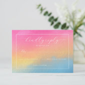 Warm Watercolor Gradient Invitation RSVP Karte (Stehend Vorderseite)