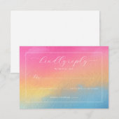 Warm Watercolor Gradient Invitation RSVP Karte (Vorne/Hinten)