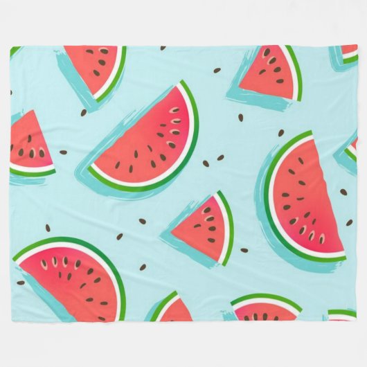 Warm Watermelon 60x80 Fleece Blanket (Vorderseite (Horizontal))