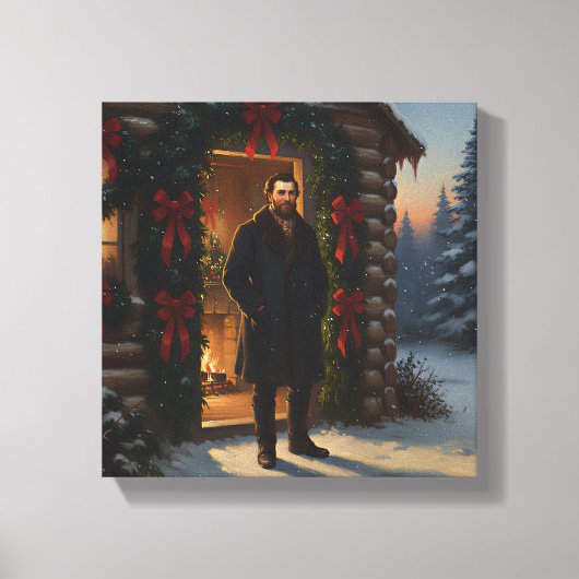 Warm Welcome: Eastman Johnson Holiday Glow Leinwanddruck (Vorderseite)