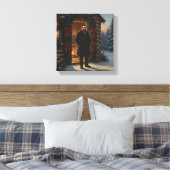 Warm Welcome: Eastman Johnson Holiday Glow Leinwanddruck (Insitu (Schlafzimmer))