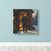 Warm Welcome: Eastman Johnson Holiday Glow Leinwanddruck (Insitu (Holzboden))