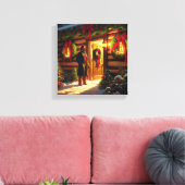Warm Welcome: Eastman Johnson Holiday Glow Leinwanddruck (Insitu (Wohnzimmer))