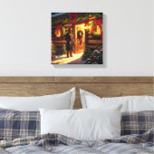 Warm Welcome: Eastman Johnson Holiday Glow Leinwanddruck (Insitu (Schlafzimmer))