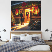 Warm Welcome: Eastman Johnson Holiday Glow Leinwanddruck (Insitu (Schlafzimmer))