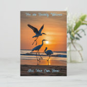 Warm Welcome Invitation Card – Elegant Custom Einladung (Stehend Vorderseite)