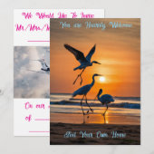 Warm Welcome Invitation Card – Elegant Custom Einladung (Vorne/Hinten)