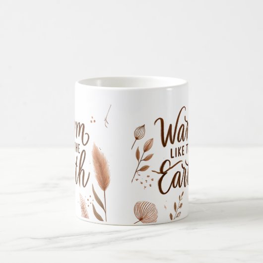 Warm wie die Tasse der Erde - Ästhetik Boho Kaffee (Mittel)