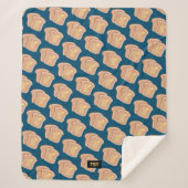 Warm wie Toast - 2 gestumpfte Scheiben - Ihre Init Sherpadecke (Vorderseite)