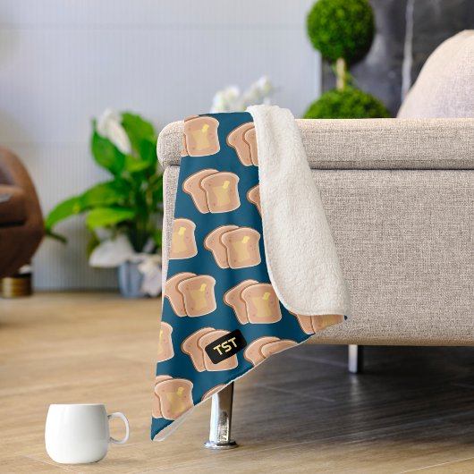 Warm wie Toast - 2 gestumpfte Scheiben - Ihre Init Sherpadecke