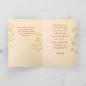 Warm Willkommen bei den Blätter der Blume der Geme Karte (Innenseite)