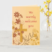 Warm Willkommen bei den Blätter der Blume der Geme Karte (Gelbe Blume)