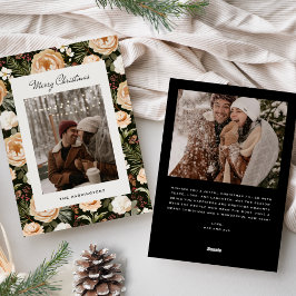 Warm-Winter-Blumen-Foto Feiertagskarte