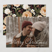 Warm-Winter-Blumenfoto Feiertagskarte (Vorne/Hinten)