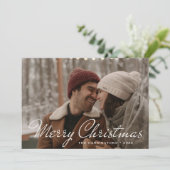 Warm-Winter-Blumenfoto Feiertagskarte (Stehend Vorderseite)