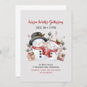 Warm Winter Gathering – Winterful Party Invitation Einladung (Vorne/Hinten)