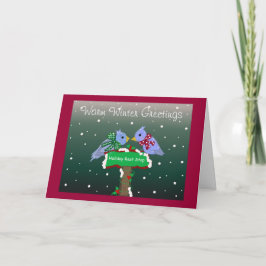 Warm Winter Greetings Feiertagskarte