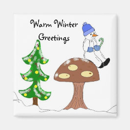 Warm Winter Greetings Magnet