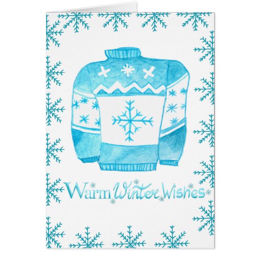 Warm Winter Wishes Christmas Sweater (Vorne)