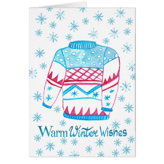 Warm Winter Wishes Christmas Sweater (Vorne)