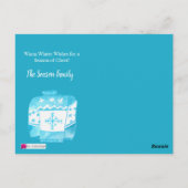 Warm Winter Wishes Christmas Sweater Postkarte (Rückseite)